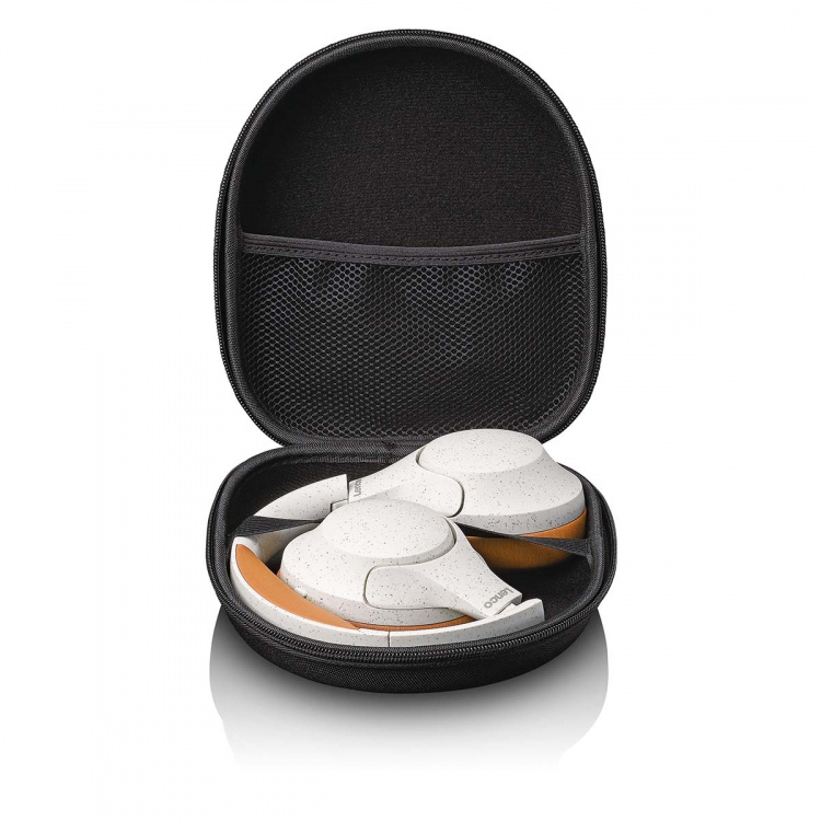 Lenco Trådlösa Bluetooth®-hörlurar med aktiv brusreducering och inbyggda mikrofoner Grå / Vit Lenco Trådlösa Bluetooth®-hörlurar med aktiv brusreducering och inbyggda mikrofoner Grå / Vit