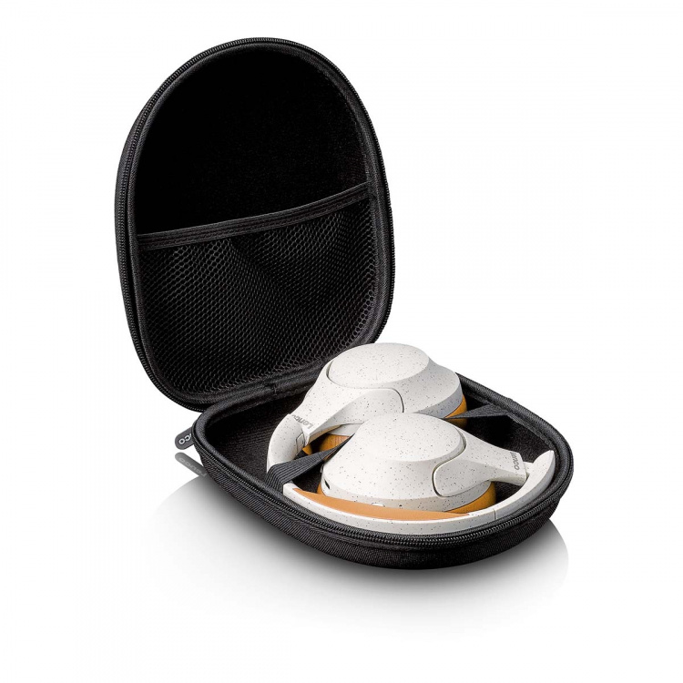 Lenco Trådlösa Bluetooth®-hörlurar med aktiv brusreducering och inbyggda mikrofoner Grå / Vit Lenco Trådlösa Bluetooth®-hörlurar med aktiv brusreducering och inbyggda mikrofoner Grå / Vit