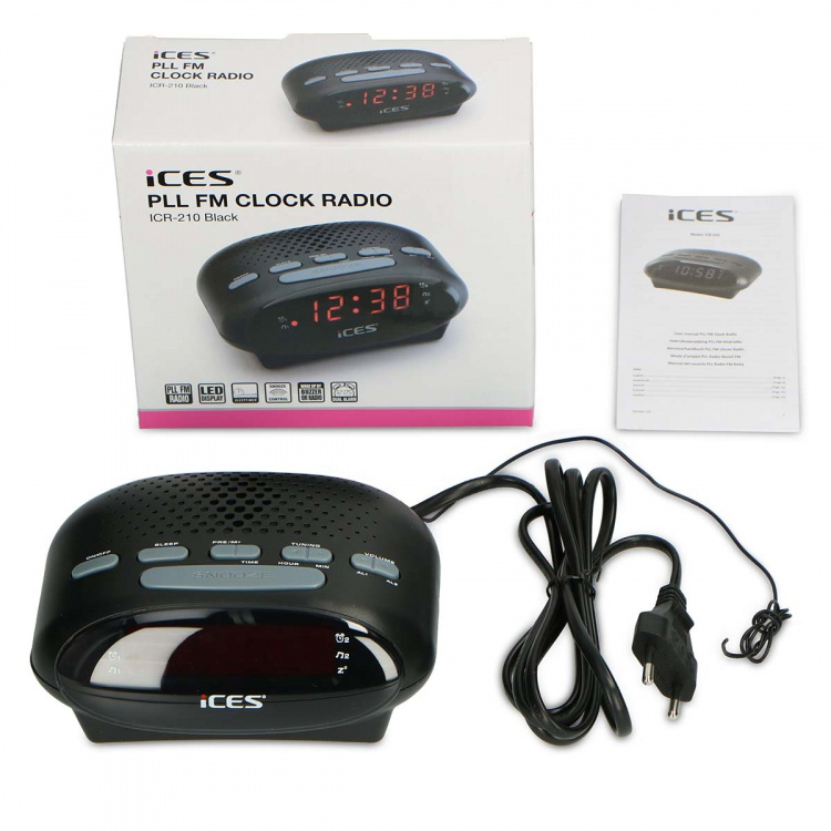 ICES Klockradio Svart ICES Klockradio Svart
