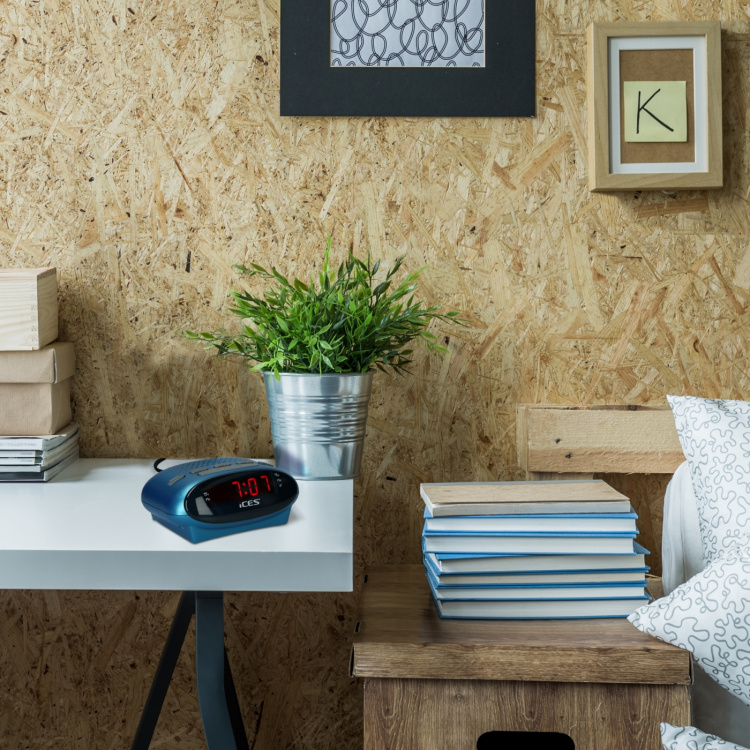 ICES Klockradio Blå ICES Klockradio Blå