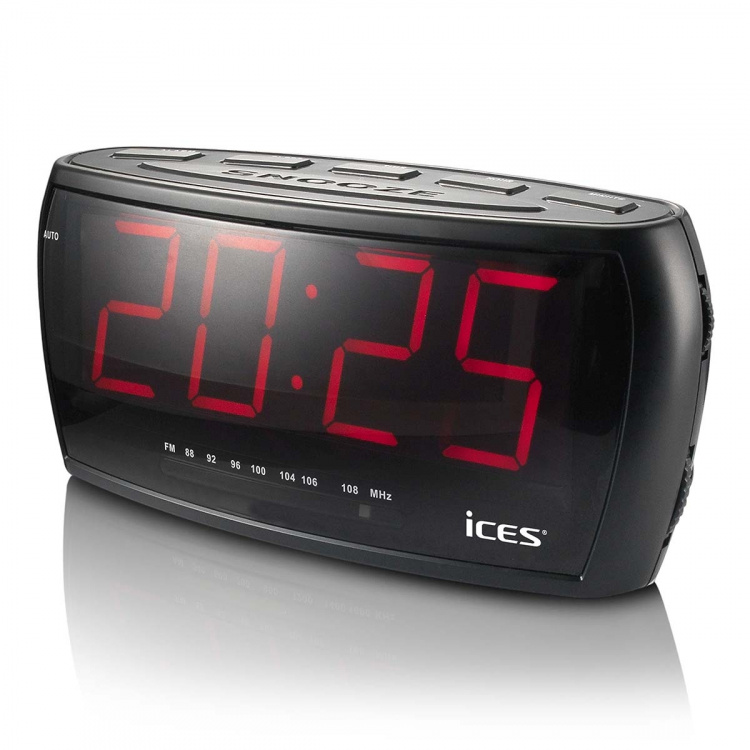 ICES FM-klockradio med jumbodisplay ICES FM-klockradio med jumbodisplay