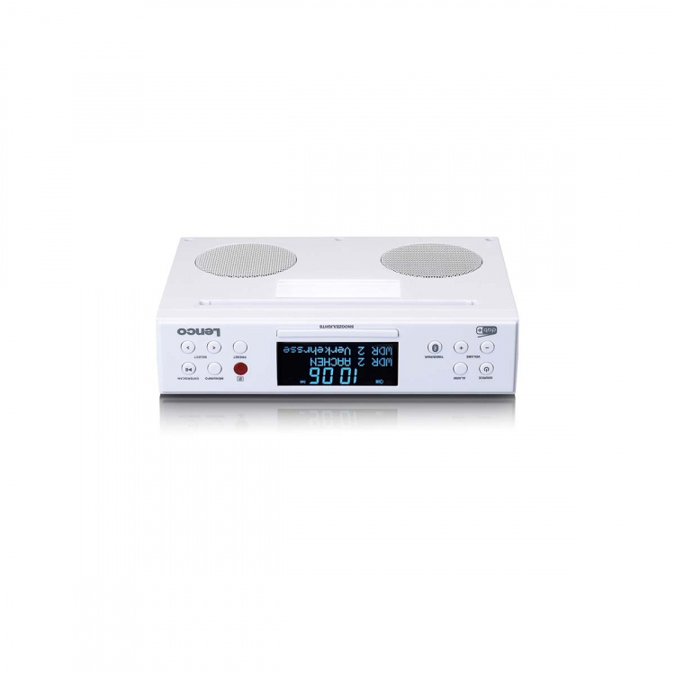 Lenco DAB+/FM köksradio med Bluetooth® LED-belysning och timer Vit Lenco DAB+/FM köksradio med Bluetooth® LED-belysning och timer Vit