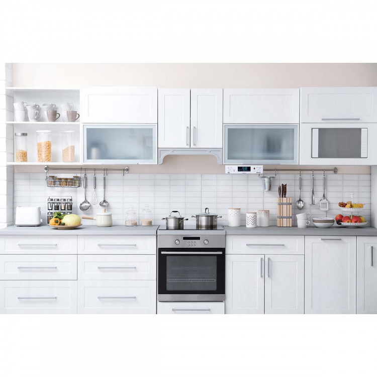 Lenco DAB+/FM köksradio med Bluetooth® LED-belysning och timer Vit Lenco DAB+/FM köksradio med Bluetooth® LED-belysning och timer Vit