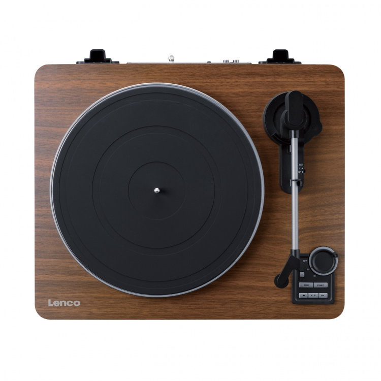 Lenco Helautomatisk skivspelare med Bluetooth®-överföring och förförstärkare Skivtallriksplatta och tonarm i metall Trä Lenco Helautomatisk skivspelare med Bluetooth®-överföring och förförstärkare Skivtallriksplatta och tonarm i metall Trä