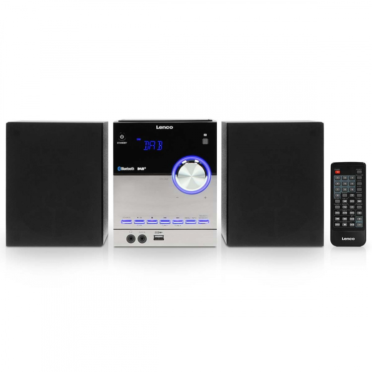 Lenco Mikroapparat med DAB+/FM/CD/Bluetooth® & USB-spelare - Svart Lenco Mikroapparat med DAB+/FM/CD/Bluetooth® & USB-spelare - Svart