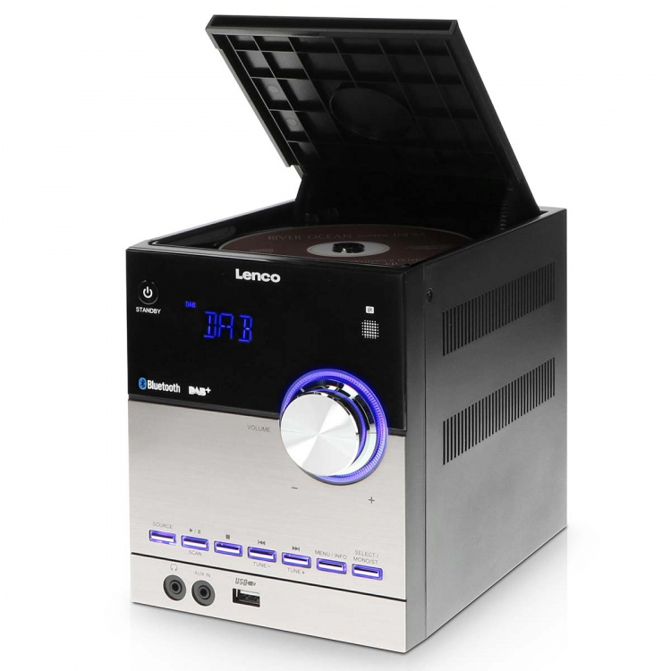 Lenco Mikroapparat med DAB+/FM/CD/Bluetooth® & USB-spelare - Svart Lenco Mikroapparat med DAB+/FM/CD/Bluetooth® & USB-spelare - Svart