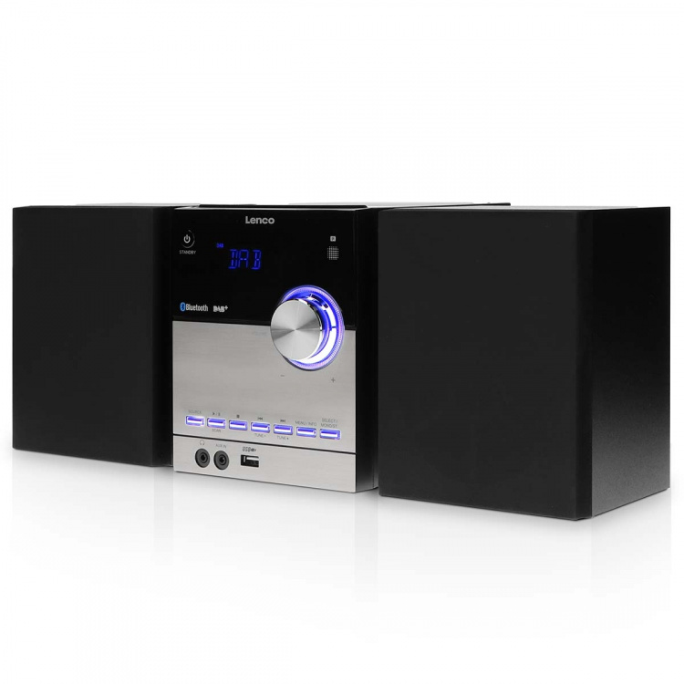 Lenco Mikroapparat med DAB+/FM/CD/Bluetooth® & USB-spelare - Svart Lenco Mikroapparat med DAB+/FM/CD/Bluetooth® & USB-spelare - Svart