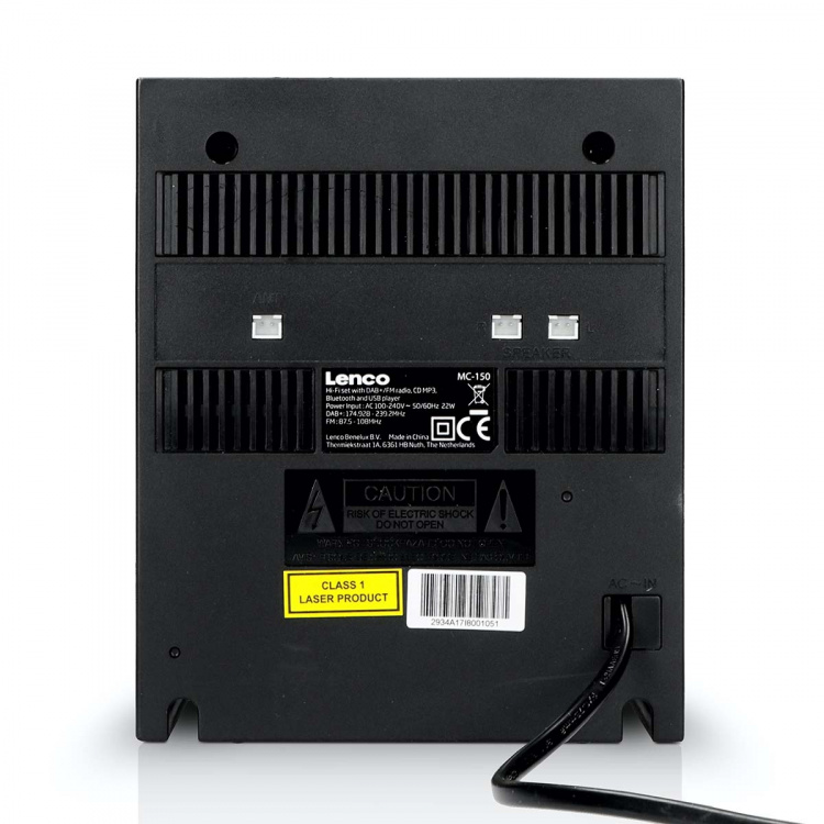 Lenco Mikroapparat med DAB+/FM/CD/Bluetooth® & USB-spelare - Svart Lenco Mikroapparat med DAB+/FM/CD/Bluetooth® & USB-spelare - Svart