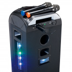 Lenco Set med 2 trådlösa mikrofoner med bärbar batteridriven mottagare