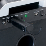 Lenco Set med 2 trådlösa mikrofoner med bärbar batteridriven mottagare