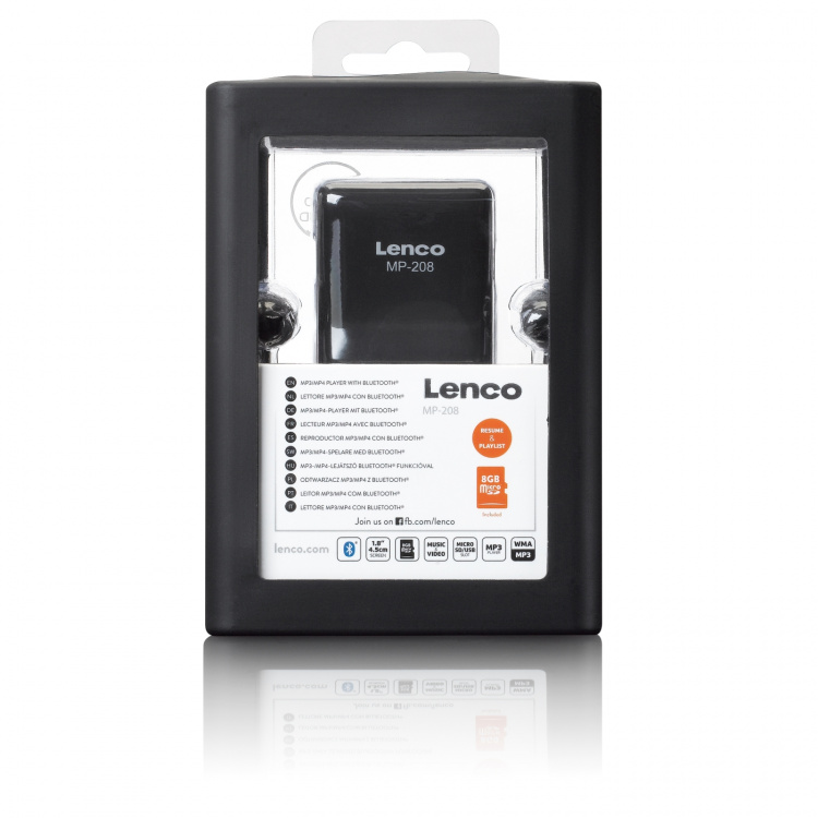 Lenco MP3/MP4-spelare med Bluetooth® Svart