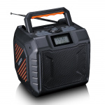 Lenco Kraftfull bärbar DAB+/FM-radio för utomhusbruk med Bluetooth® IPX5-vattentät Grå Lenco Kraftfull bärbar DAB+/FM-radio för utomhusbruk med Bluetooth® IPX5-vattentät Grå