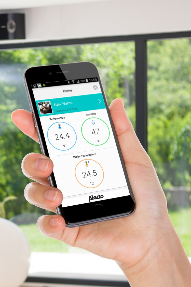 Alecto Termometer och hygrometer med sond och app