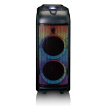 Lenco PA med LED-belysning i hela fronten och discokula Lenco PA med LED-belysning i hela fronten och discokula