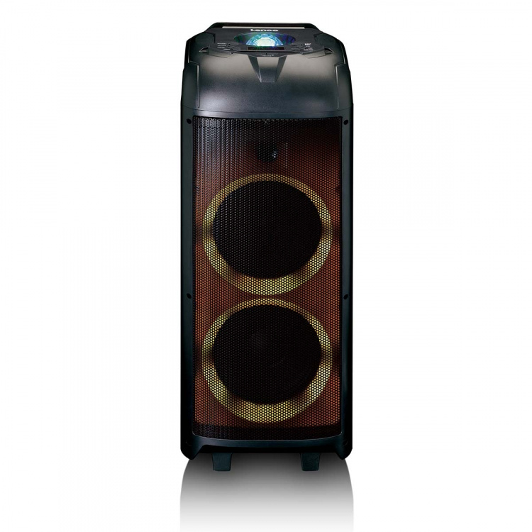 Lenco PA med LED-belysning i hela fronten och discokula Lenco PA med LED-belysning i hela fronten och discokula