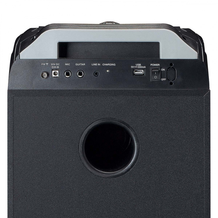 Lenco PA med LED-belysning i hela fronten och discokula Lenco PA med LED-belysning i hela fronten och discokula