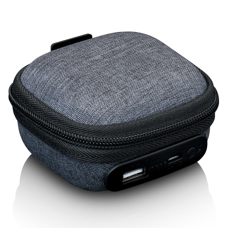 Lenco Fodral med inbyggd powerbank Grå