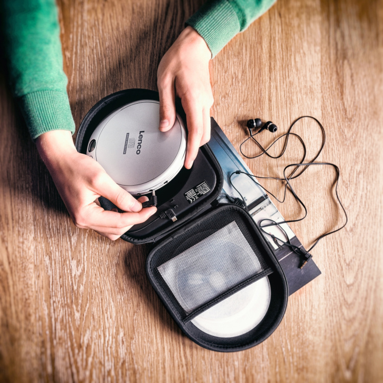 Lenco Powerbankfodral för Discman 5000mah Grå Lenco Powerbankfodral för Discman 5000mah Grå