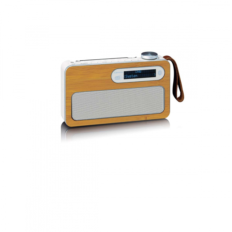 Lenco Bärbar DAB+ radio med Bluetooth® Miljövänlig bambu Lenco Bärbar DAB+ radio med Bluetooth® Miljövänlig bambu