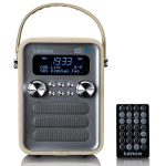Lenco Bärbar DAB+ FM-radio med Bluetooth® och AUX-ingång, uppladdningsbart batteri Taupe Lenco Bärbar DAB+ FM-radio med Bluetooth® och AUX-ingång, uppladdningsbart batteri Taupe
