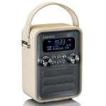 Lenco Bärbar DAB+ FM-radio med Bluetooth® och AUX-ingång, uppladdningsbart batteri Taupe Lenco Bärbar DAB+ FM-radio med Bluetooth® och AUX-ingång, uppladdningsbart batteri Taupe