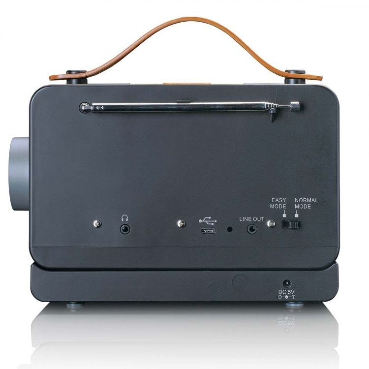 Lenco Bärbar FM/DAB+ radio med stora knappar och 