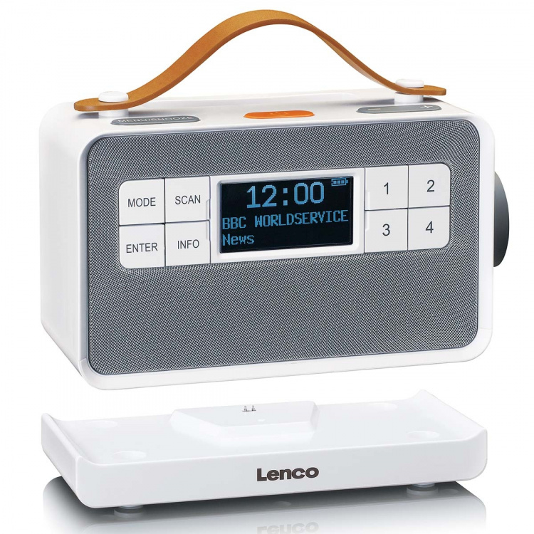 Lenco Bärbar FM/DAB+ radio med stora knappar och 