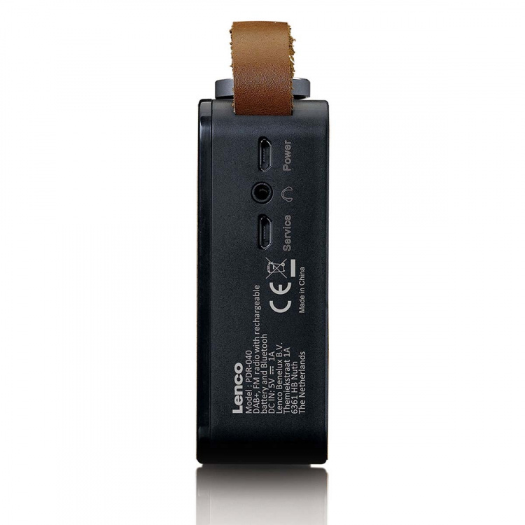 Lenco Bärbar DAB+/ FM-radio med Bluetooth® Bamboo Black Lenco Bärbar DAB+/ FM-radio med Bluetooth® Bamboo Black