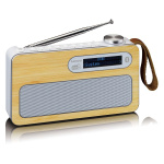 Lenco Bärbar DAB+/ FM-radio med Bluetooth® Bamboo White Lenco Bärbar DAB+/ FM-radio med Bluetooth® Bamboo White