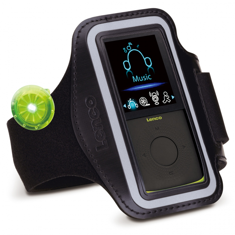 Lenco Sport MP3/4-spelare med stegräknare Sportöronproppar och sportarmband Lime Lenco Sport MP3/4-spelare med stegräknare Sportöronproppar och sportarmband Lime