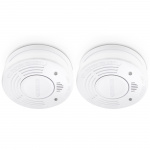 Alecto Rökdetektor med 10 års drifttid för batteri och sensor 2-pack Vit
