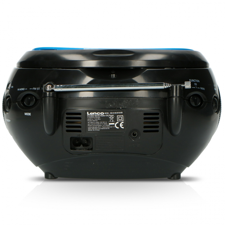 Lenco Bärbar FM-radio med CD Blå / Svart Lenco Bärbar FM-radio med CD Blå / Svart