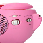 Lenco Bärbar FM-radio med CD Pink