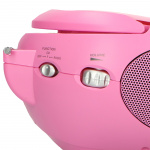 Lenco Bärbar FM-radio med CD Pink