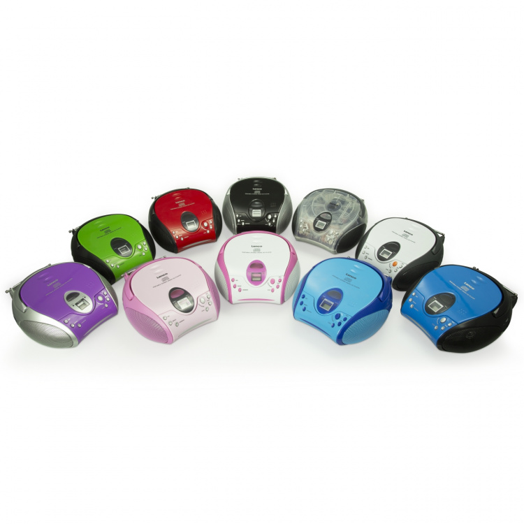 Lenco Bärbar stereo FM-radio med CD-spelare Transparent Lenco Bärbar stereo FM-radio med CD-spelare Transparent