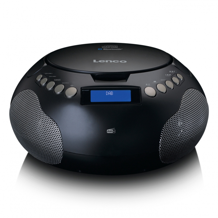 Lenco Boombox med DAB+/ FM-radio och Bluetooth® Svart