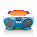 Lenco Bärbar FM-radio och CD/USB-spelare Flerfärgad
