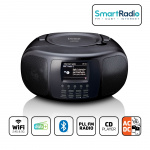 Lenco Portabel internetradio med DAB+/FM, Bluetooth®, CD-spelare och stor LCD-färgdisplay Svart Lenco Portabel internetradio med DAB+/FM, Bluetooth®, CD-spelare och stor LCD-färgdisplay Svart