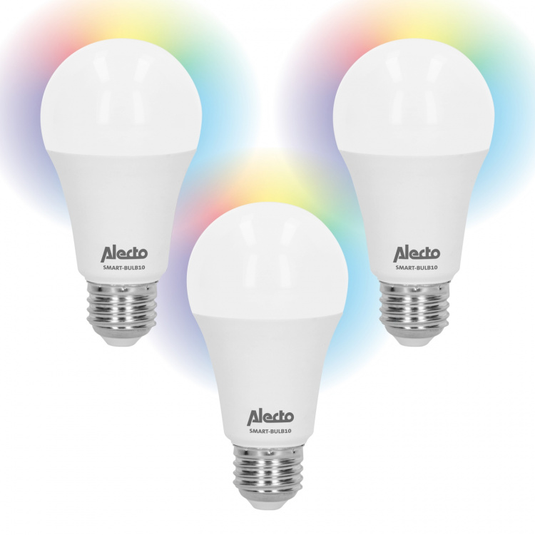 Alecto Smart LED-färglampa med Wi-Fi 3-pack