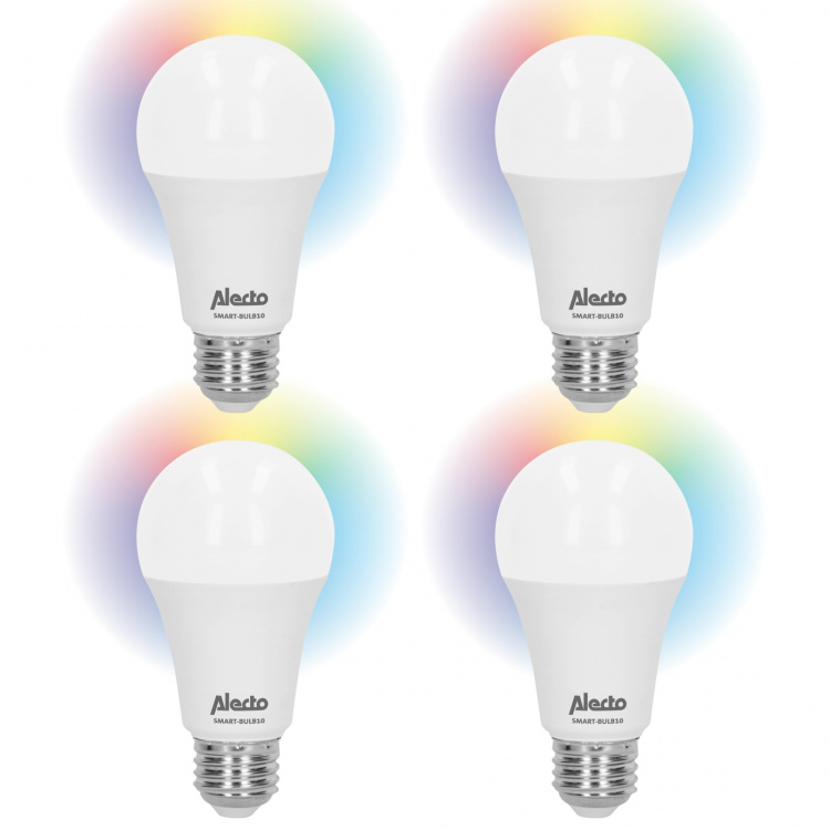 Alecto Smart LED-färglampa med Wi-Fi 4-pack Alecto Smart LED-färglampa med Wi-Fi 4-pack