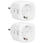 Alecto Smart Wi-Fi-kontakt 16A 3680W 2-pack Vit