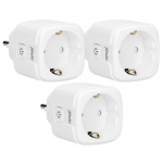 Alecto Smart Wi-Fi-kontakt 16A 3680W 3-pack Vit
