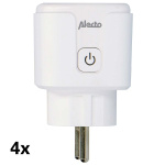 Alecto Smart Wi-Fi-kontakt 16A 3680W 4-pack Vit Alecto Smart Wi-Fi-kontakt 16A 3680W 4-pack Vit