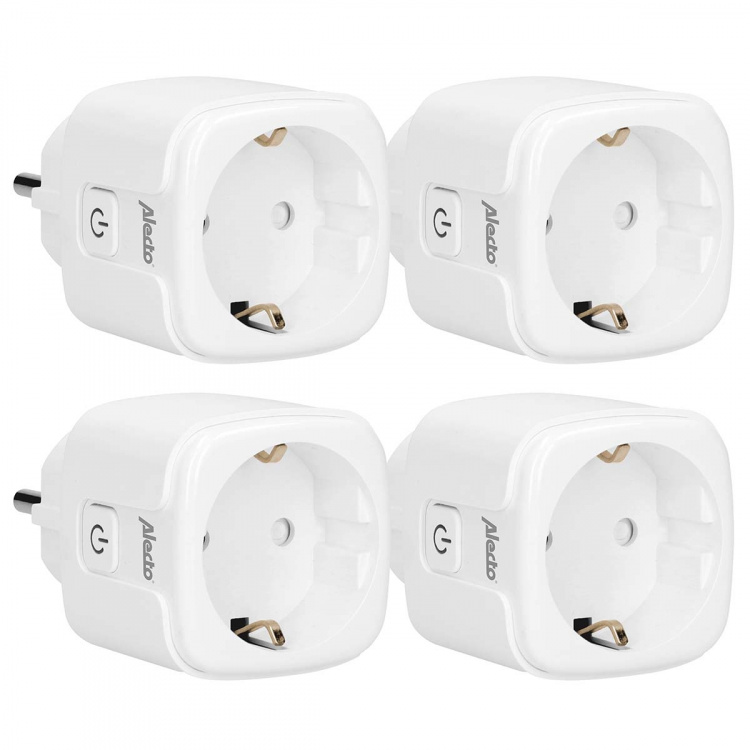 Alecto Smart Wi-Fi-kontakt 16A 3680W 4-pack Vit Alecto Smart Wi-Fi-kontakt 16A 3680W 4-pack Vit