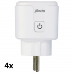 Alecto Smart Wi-Fi-kontakt med energimonitor 16A 3680W 4-pack Vit