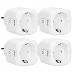 Alecto Smart Wi-Fi-kontakt med energimonitor 16A 3680W 4-pack Vit