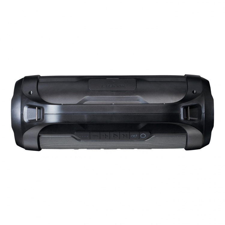 Lenco Stänksäker Bluetooth®-högtalare med FM-radio, USB, SD och partybelysning Svart Lenco Stänksäker Bluetooth®-högtalare med FM-radio, USB, SD och partybelysning Svart