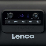 Lenco Stänksäker Bluetooth®-högtalare FM-radio USB och micro SD med ljuseffekter Svart Lenco Stänksäker Bluetooth®-högtalare FM-radio USB och micro SD med ljuseffekter Svart