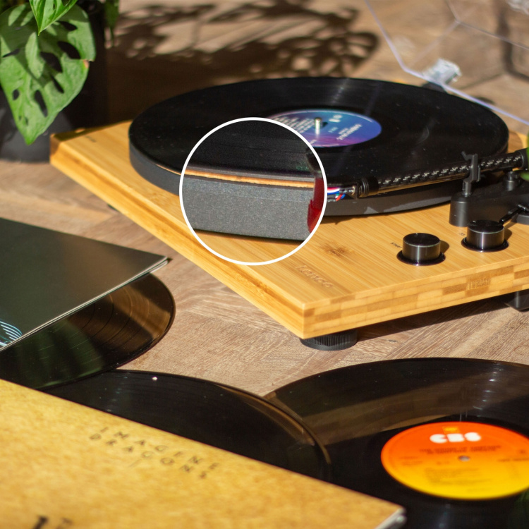 Lenco Slipmat för skivspelare tillverkad av kork