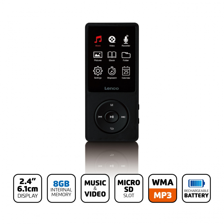 Lenco MP3/MP4-spelare med 2,4
